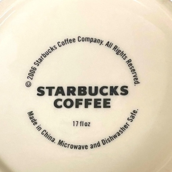 STARBUCKS 2006 Coffee Mug "FLIRT," "SWEET" & Pink Hearts Decorate Cup 17 oz EUC - Picture 13 of 14